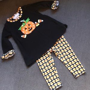 6-9 month matching Halloween outfit.